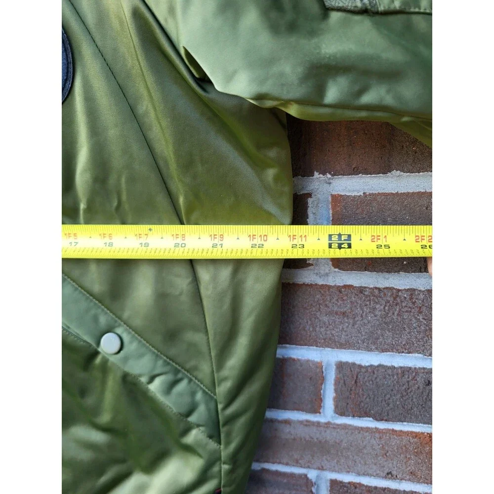 Jordan Air Men’s Small Goat Bomber Jacket Green Rookie Of The Year 1985 R.O.Y